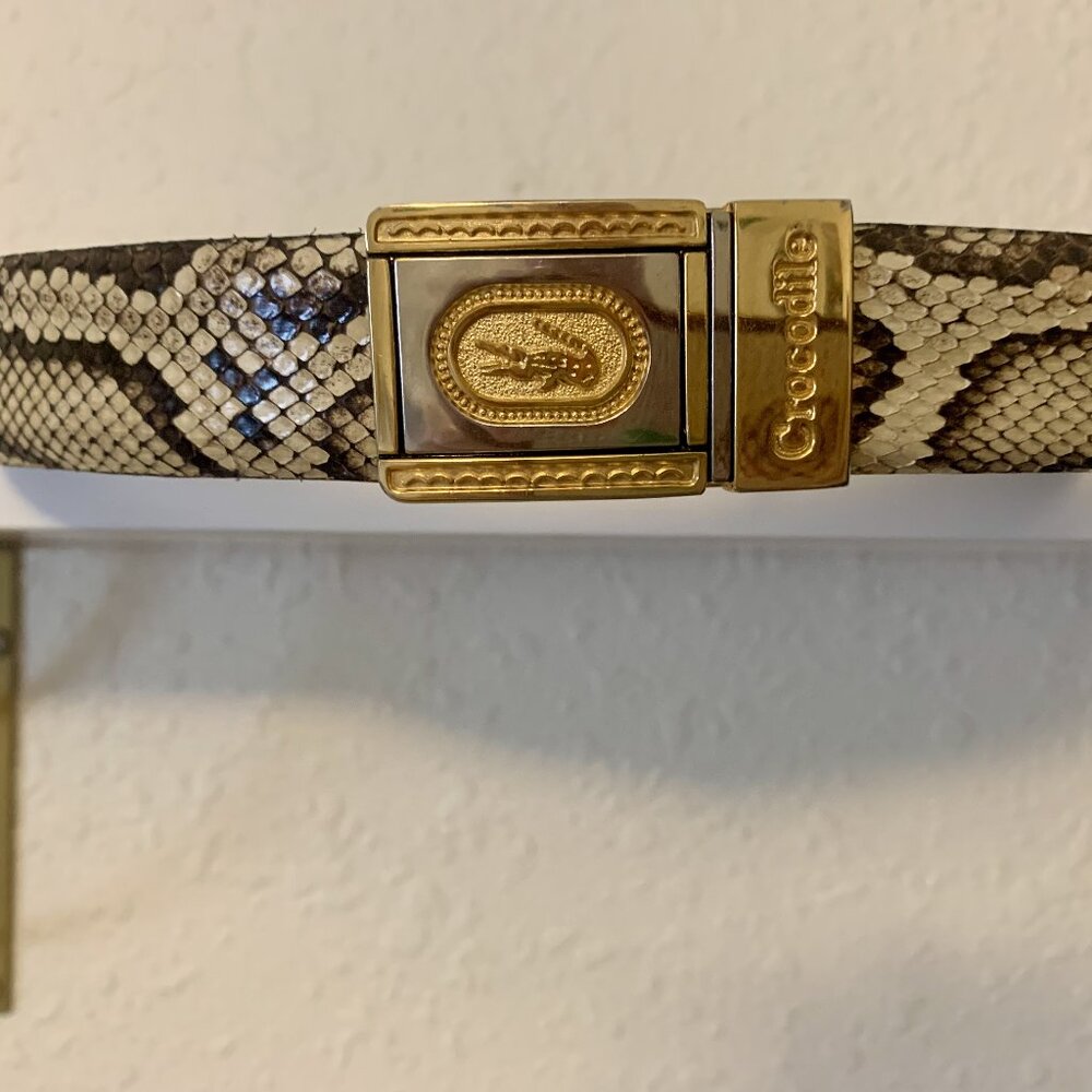 One of a Kind Vintage Lacoste Authentic Snakeskin Crocodile Belt